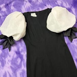 Sams fifth avenue rimini vintage 80s puff sleeve dress